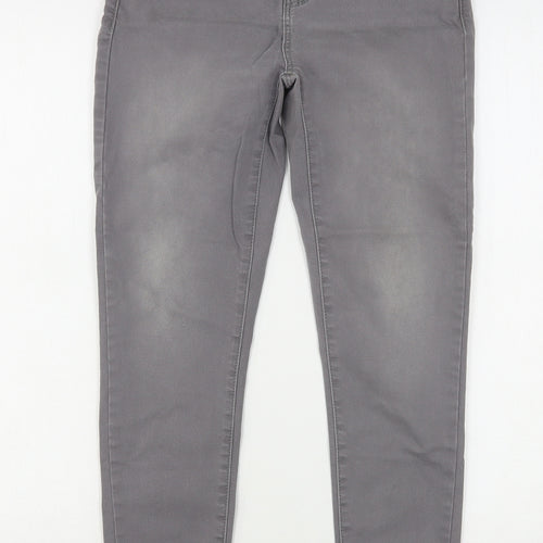 Denim & Co. Womens Grey  Cotton Skinny Jeans Size 8 L27 in Regular
