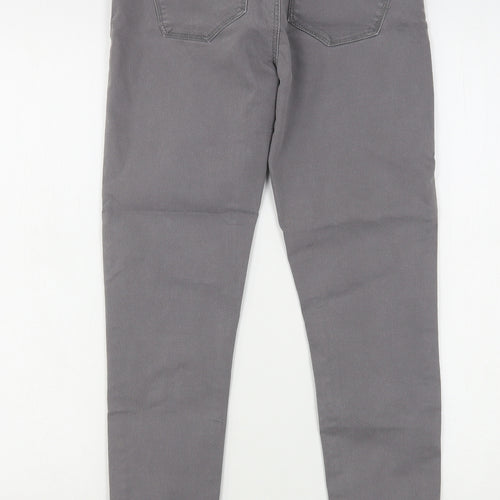 Denim & Co. Womens Grey  Cotton Skinny Jeans Size 8 L27 in Regular