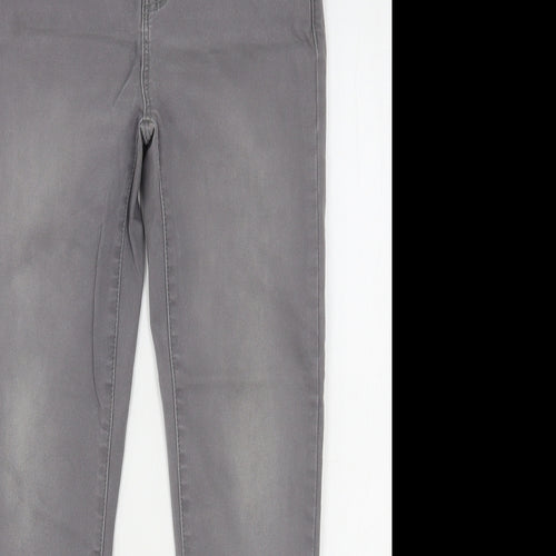Denim & Co. Womens Grey  Cotton Skinny Jeans Size 8 L27 in Regular