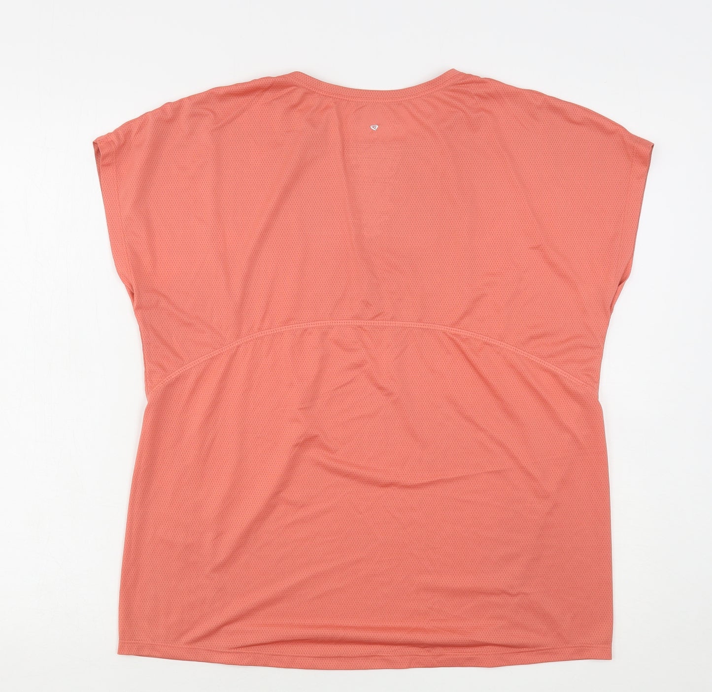 Workout Womens Pink  Polyester Basic T-Shirt Size 10 Round Neck