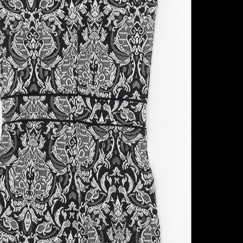 Miss Selfridge Womens Multicoloured Paisley Polyester Pencil Dress  Size 10  High Neck