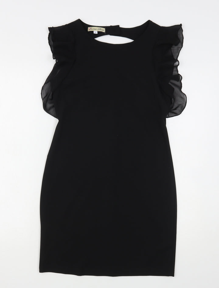 Cameo Rose Womens Black Polyester Mini Size 12 Round Neck