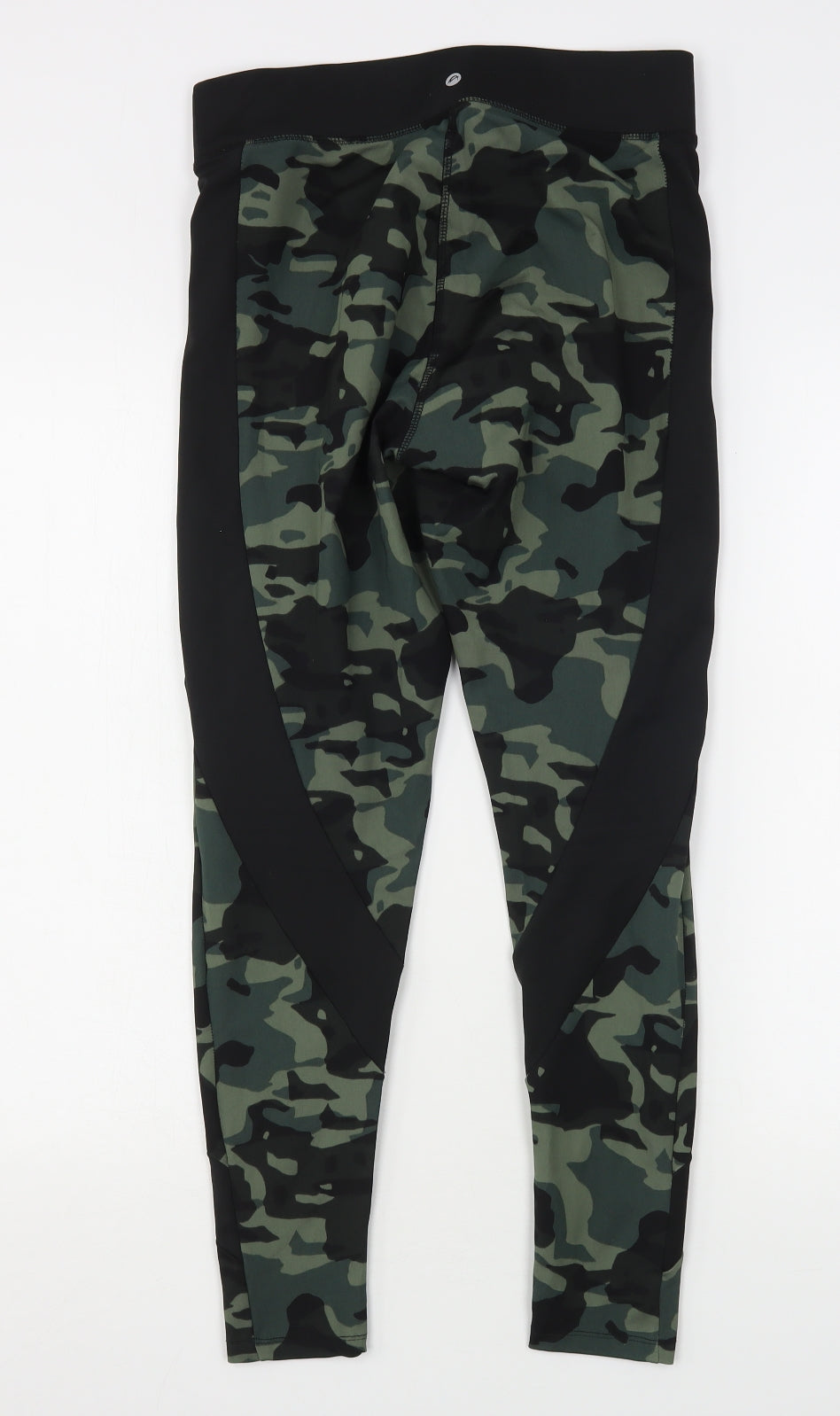 F&F Womens Green Camouflage Polyester Compression Leggings Size 12 L27 in Regular