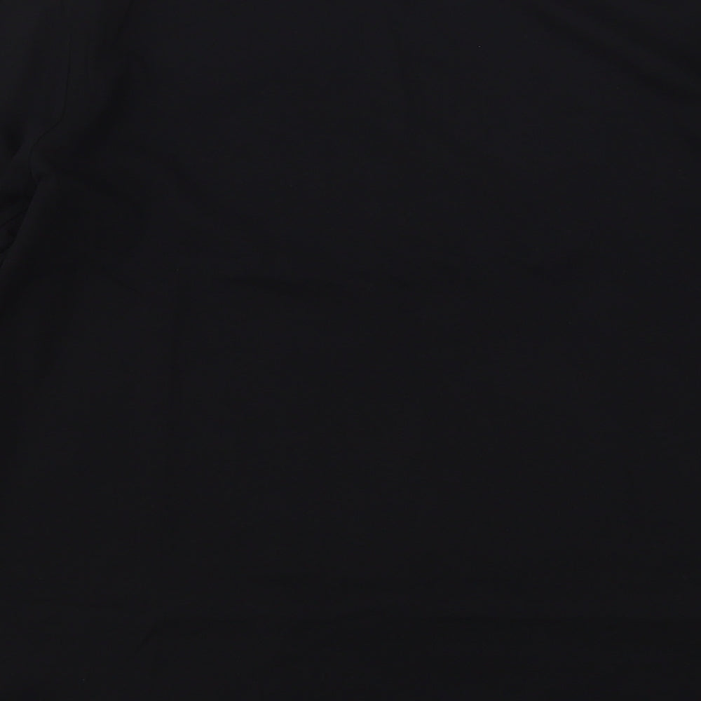 Dorothy Perkins Womens Black  Cotton Basic T-Shirt Size 16 Round Neck