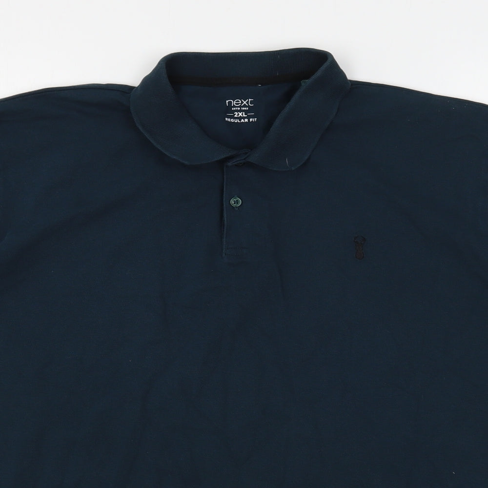 NEXT Mens Green  Cotton  Polo Size 2XL Collared
