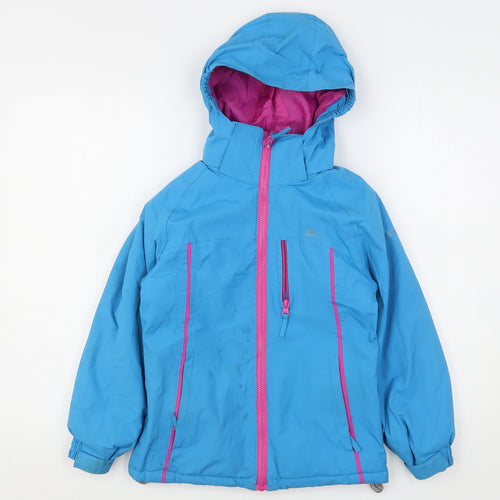 Trespass Girls Blue   Rain Coat Coat Size 5-6 Years