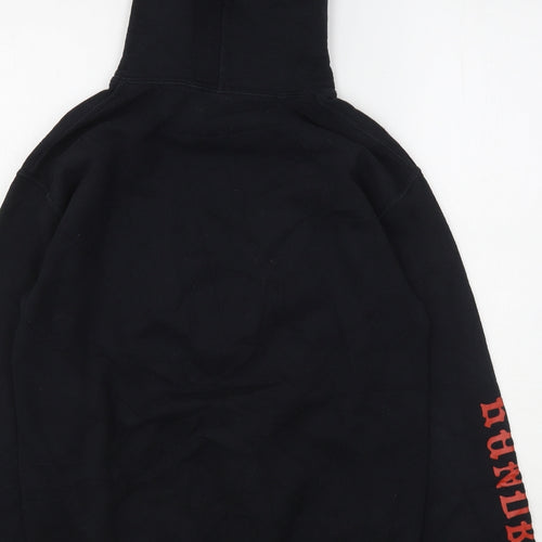 Gildan Mens Black  Cotton Pullover Hoodie Size S