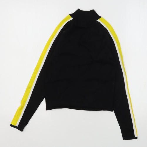 H&M Womens Black High Neck  Viscose Pullover Jumper Size XS