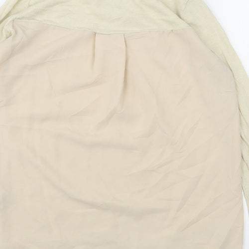 Topshop Womens Beige Round Neck  Polyester Pullover Jumper Size 8