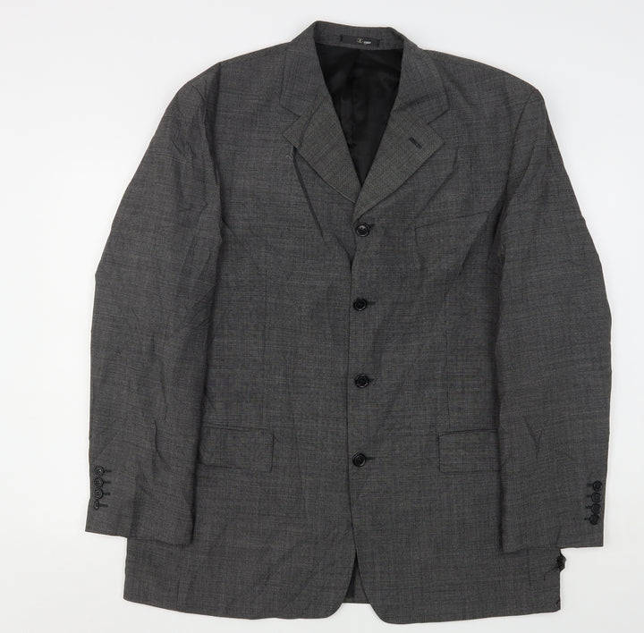 Ciro Citterio Mens Grey  Wool Jacket Suit Jacket Size 44