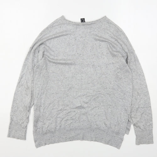 Atmosphere Womens Grey Round Neck  Viscose Pullover Jumper Size 12