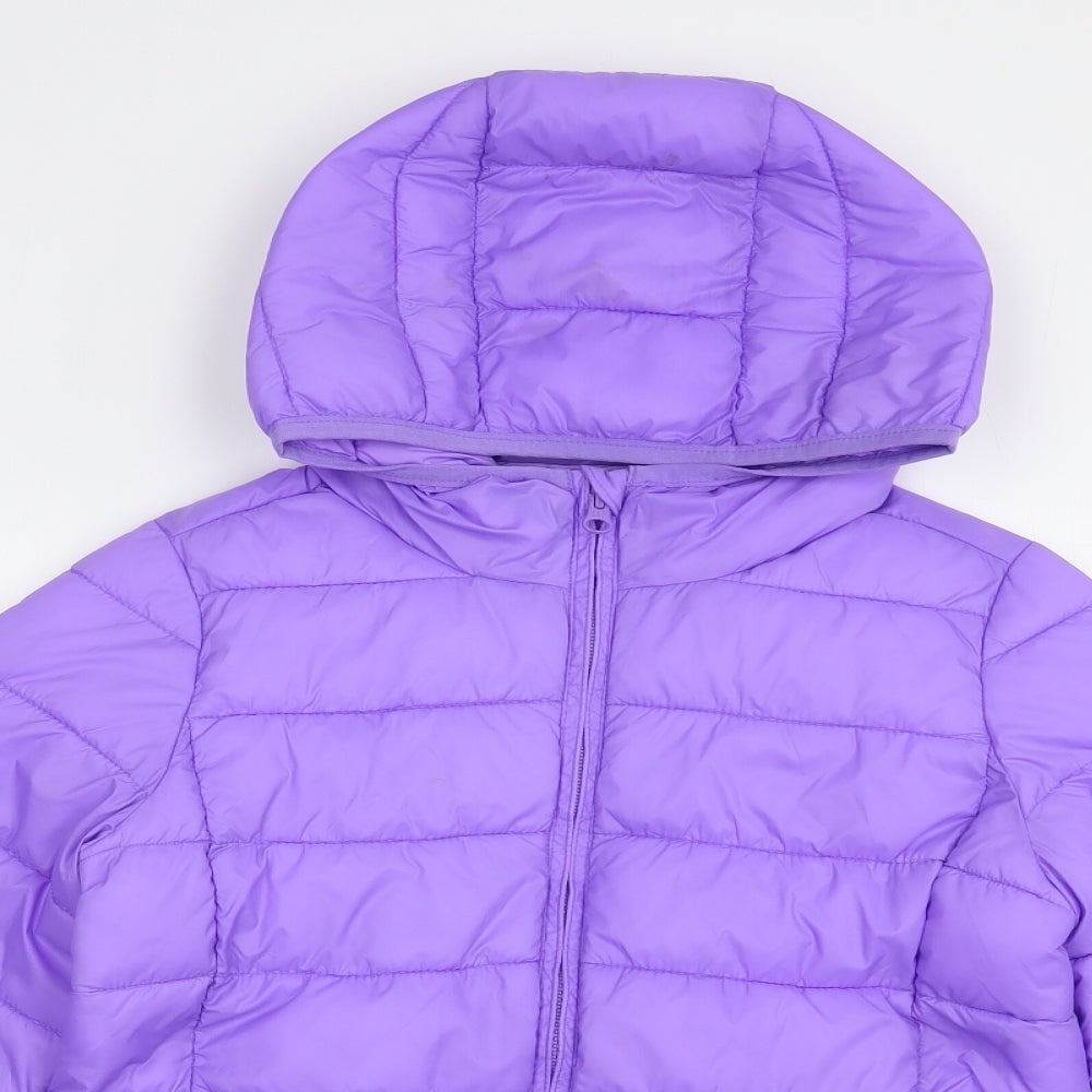 Gap Girls Purple   Quilted Jacket Size 12-13 Years  Zip