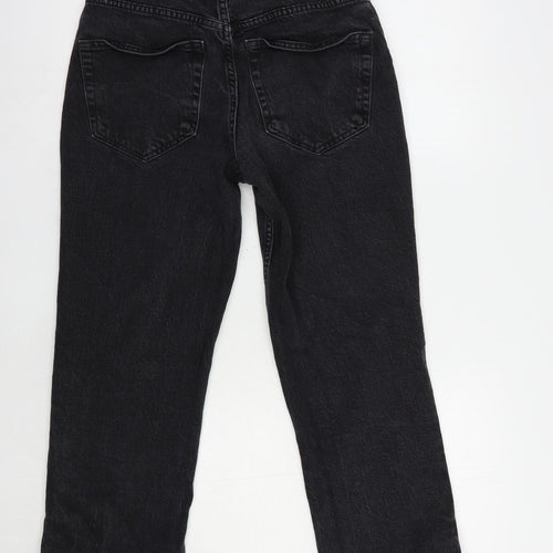 ASOS Womens Black  Cotton Cropped Jeans Size 28 in L25 in Regular Button