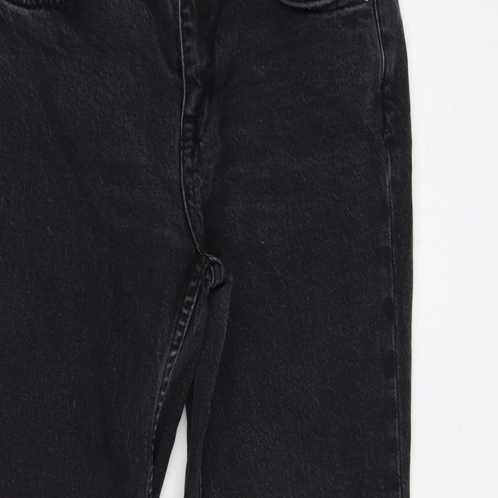 ASOS Womens Black  Cotton Cropped Jeans Size 28 in L25 in Regular Button