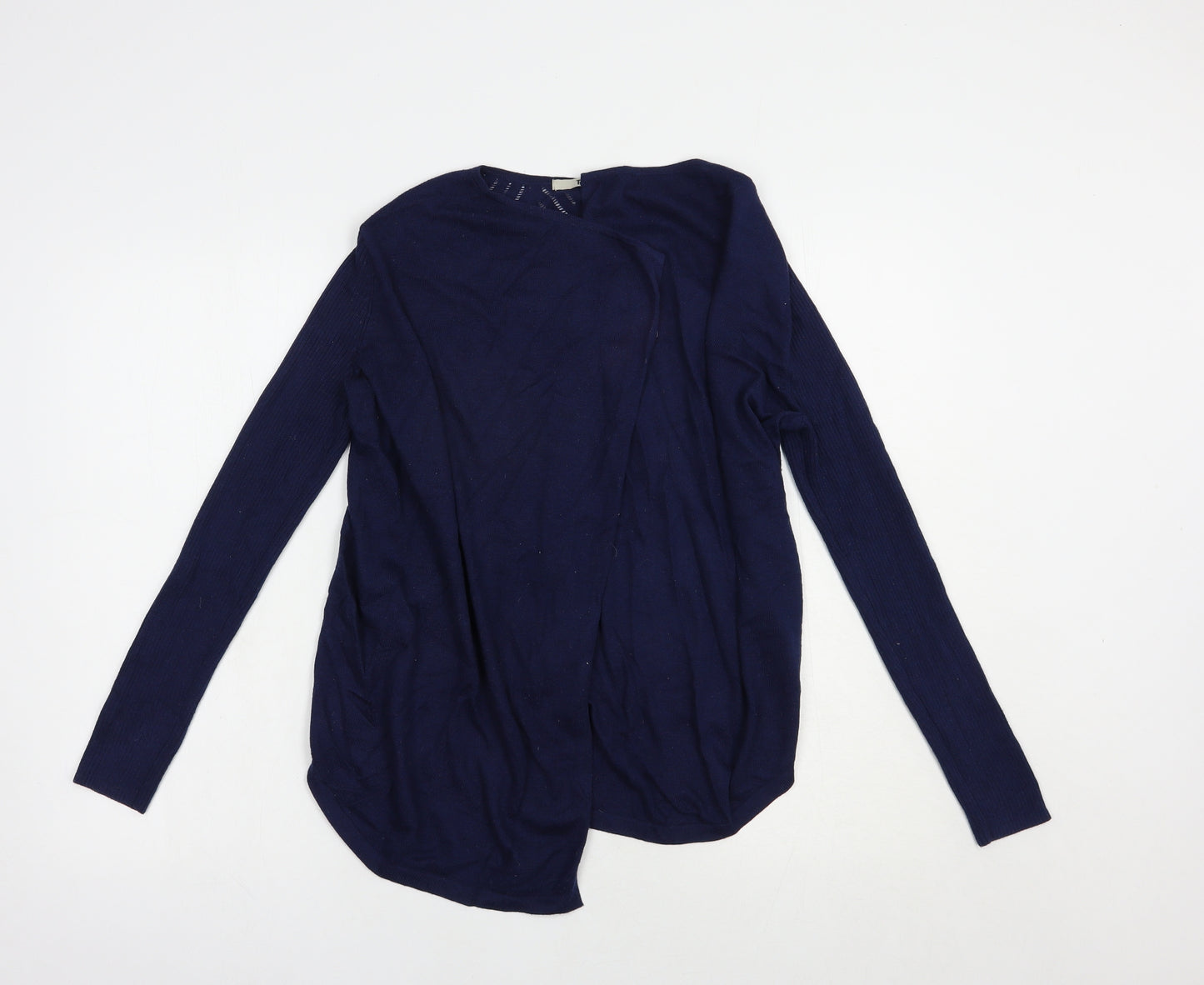TU Womens Blue Round Neck  Viscose Cardigan Jumper Size 10