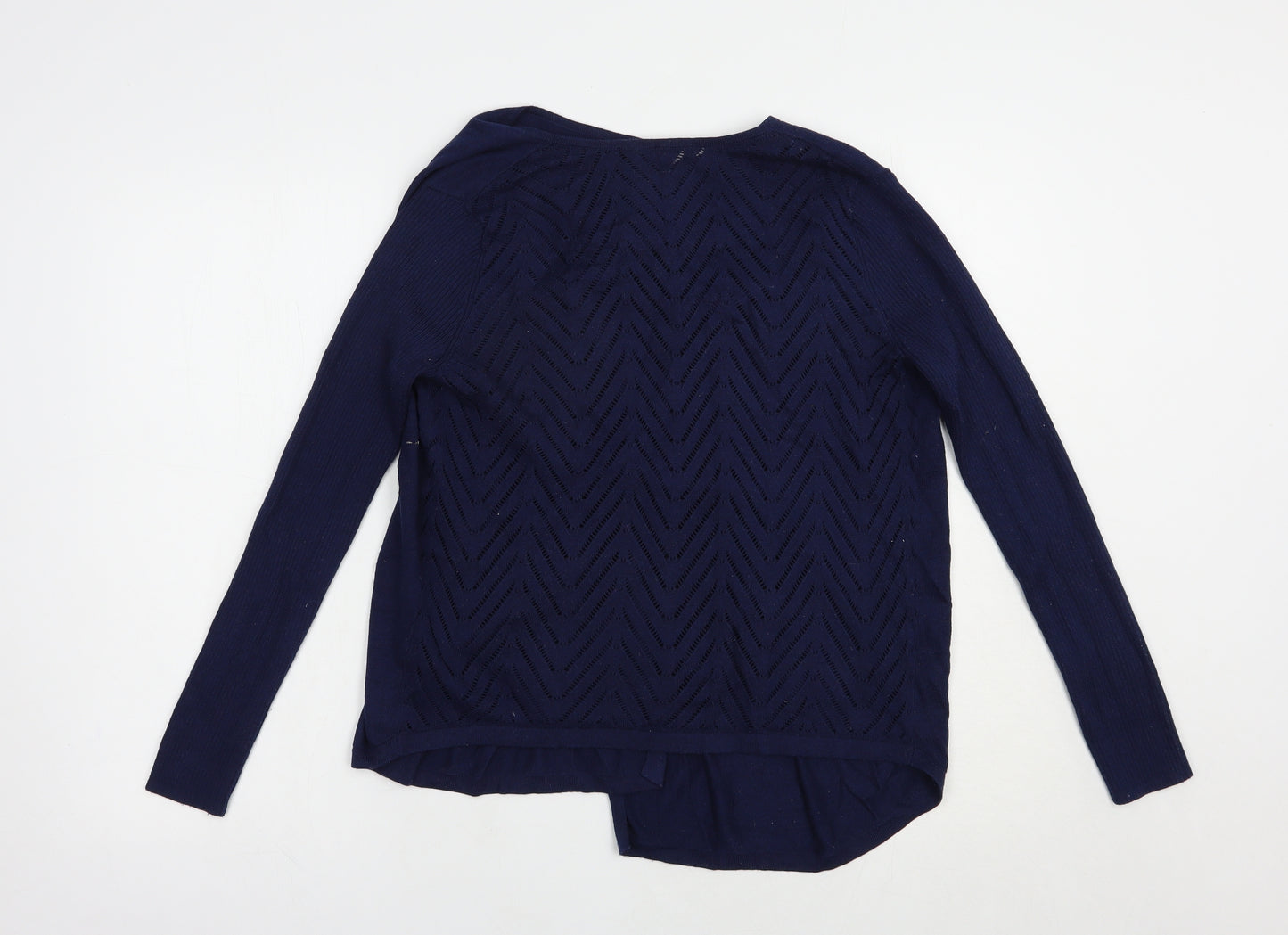 TU Womens Blue Round Neck  Viscose Cardigan Jumper Size 10