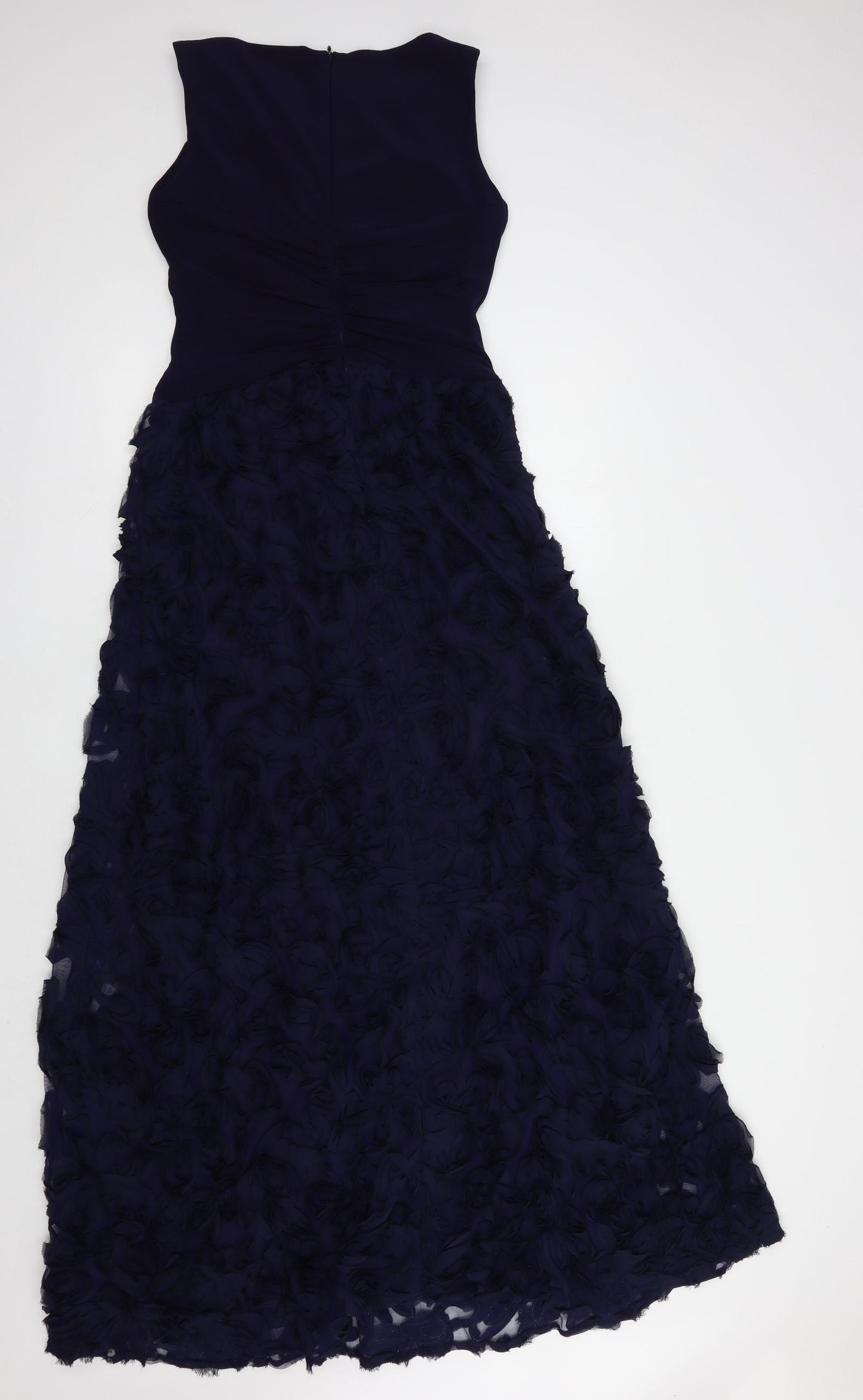 Stenay Womens Blue  Polyester Ball Gown  Size 4  Boat Neck Zip