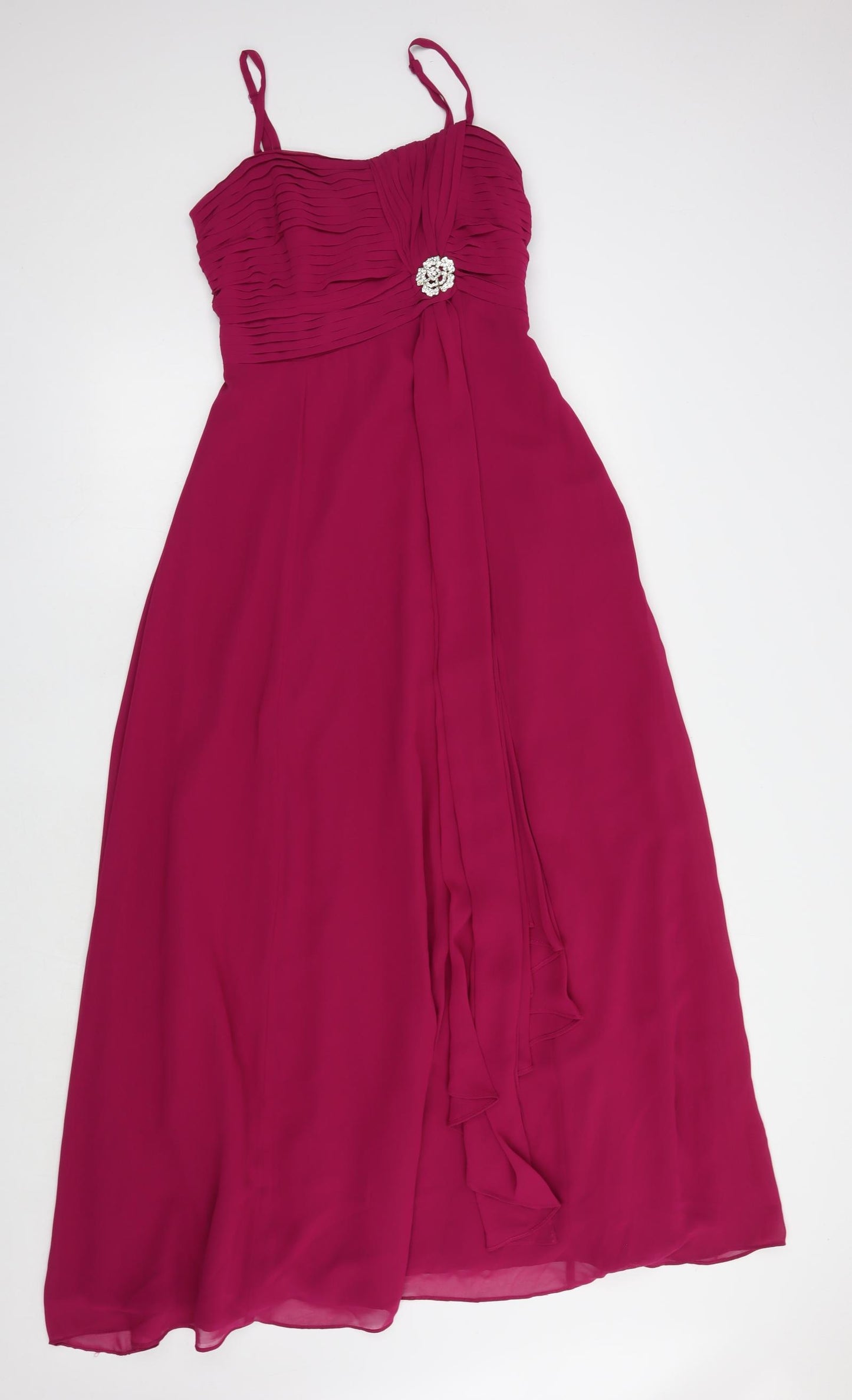Roman Womens Pink  Polyester Ball Gown  Size 12  Sweetheart Zip