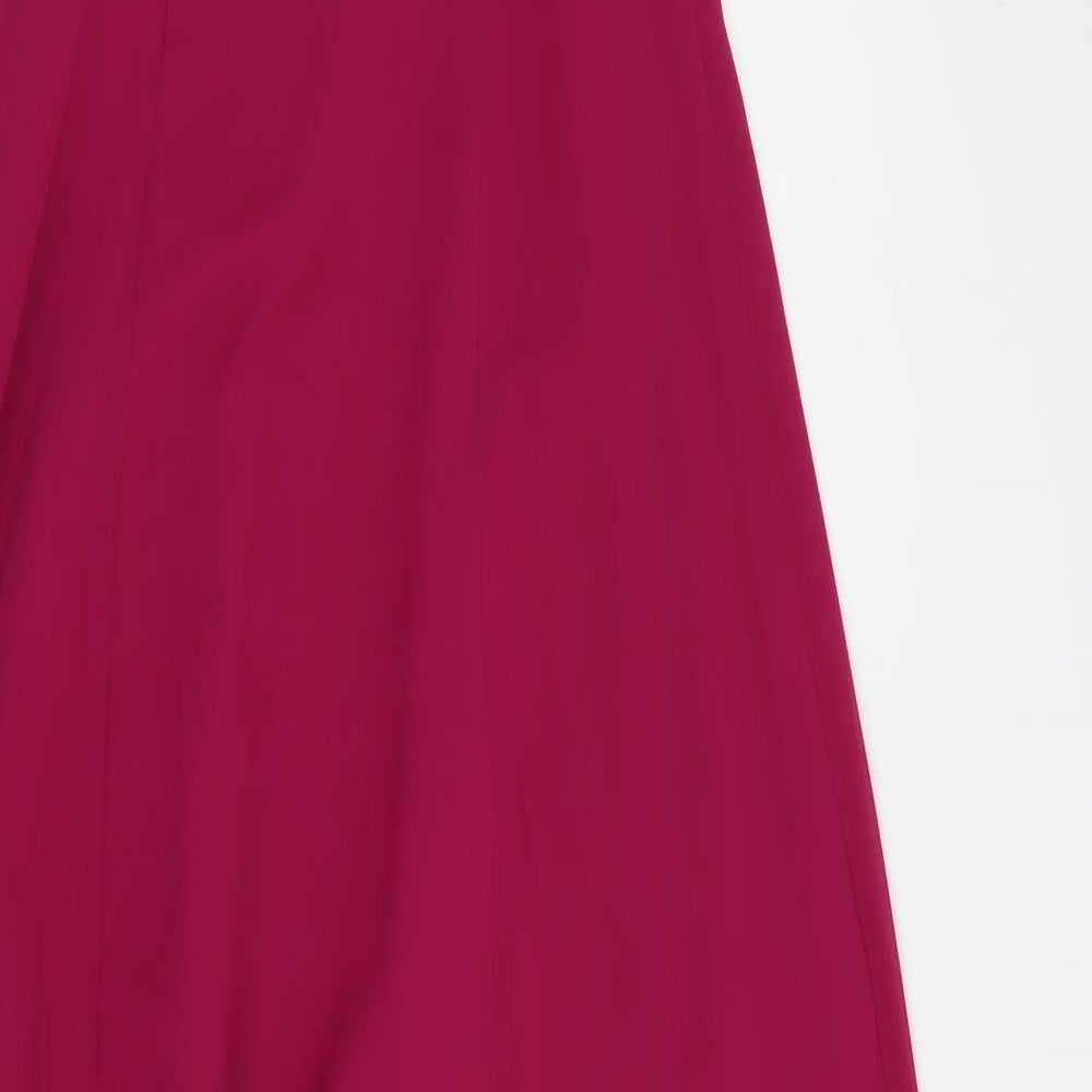 Roman Womens Pink  Polyester Ball Gown  Size 12  Sweetheart Zip