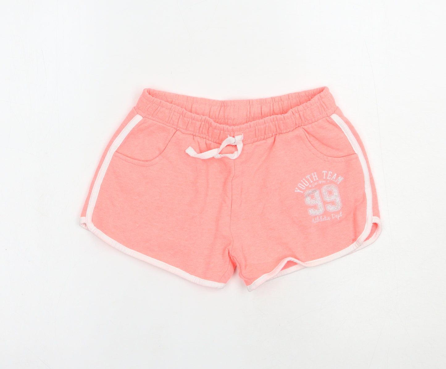 Nutmeg Girls Pink  Cotton Sweat Shorts Size 11-12 Years  Regular Drawstring