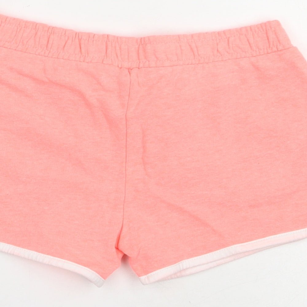Nutmeg Girls Pink  Cotton Sweat Shorts Size 11-12 Years  Regular Drawstring
