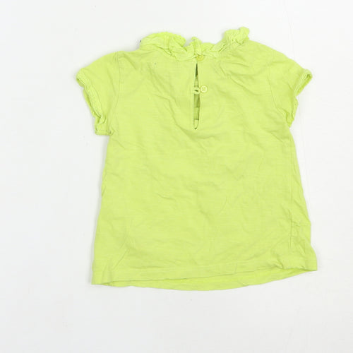 NEXT Baby Green  Cotton Basic T-Shirt Size 12-18 Months Collared Button