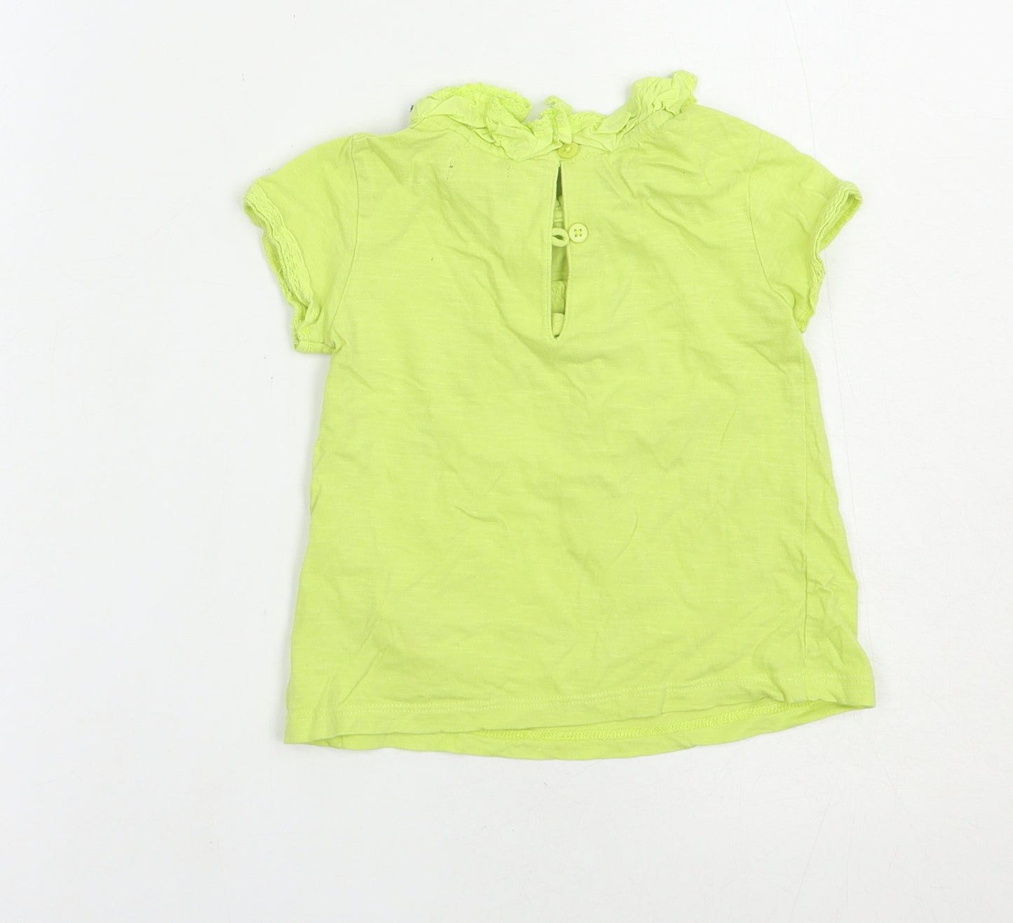 NEXT Baby Green  Cotton Basic T-Shirt Size 12-18 Months Collared Button