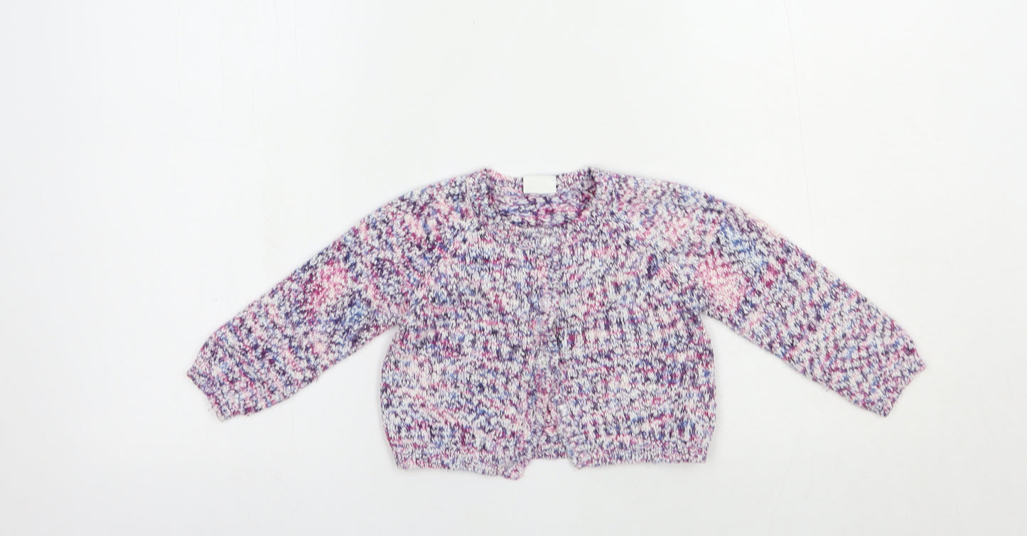 F&F Baby Multicoloured  Acrylic Cardigan Jumper Size 12-18 Months  Button