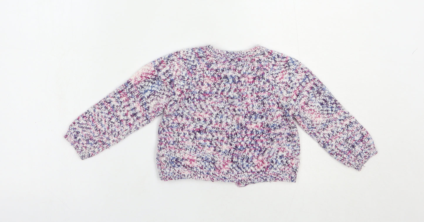 F&F Baby Multicoloured  Acrylic Cardigan Jumper Size 12-18 Months  Button