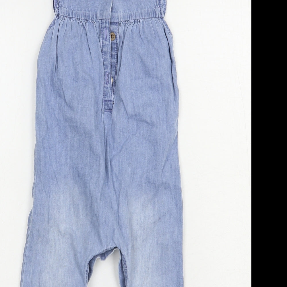 TU Baby Blue  Cotton Romper One-Piece Size 12-18 Months  Snap