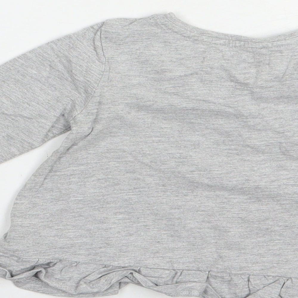 TU Baby Grey  Cotton Basic T-Shirt Size 18-24 Months Crew Neck Pullover