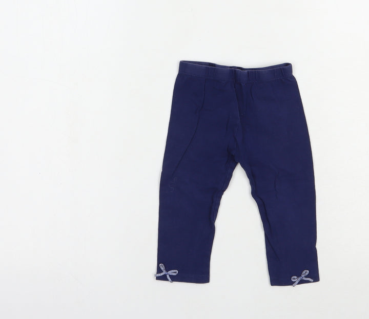 Baby Town Baby Blue  Cotton Jogger Leggings Size 12-18 Months