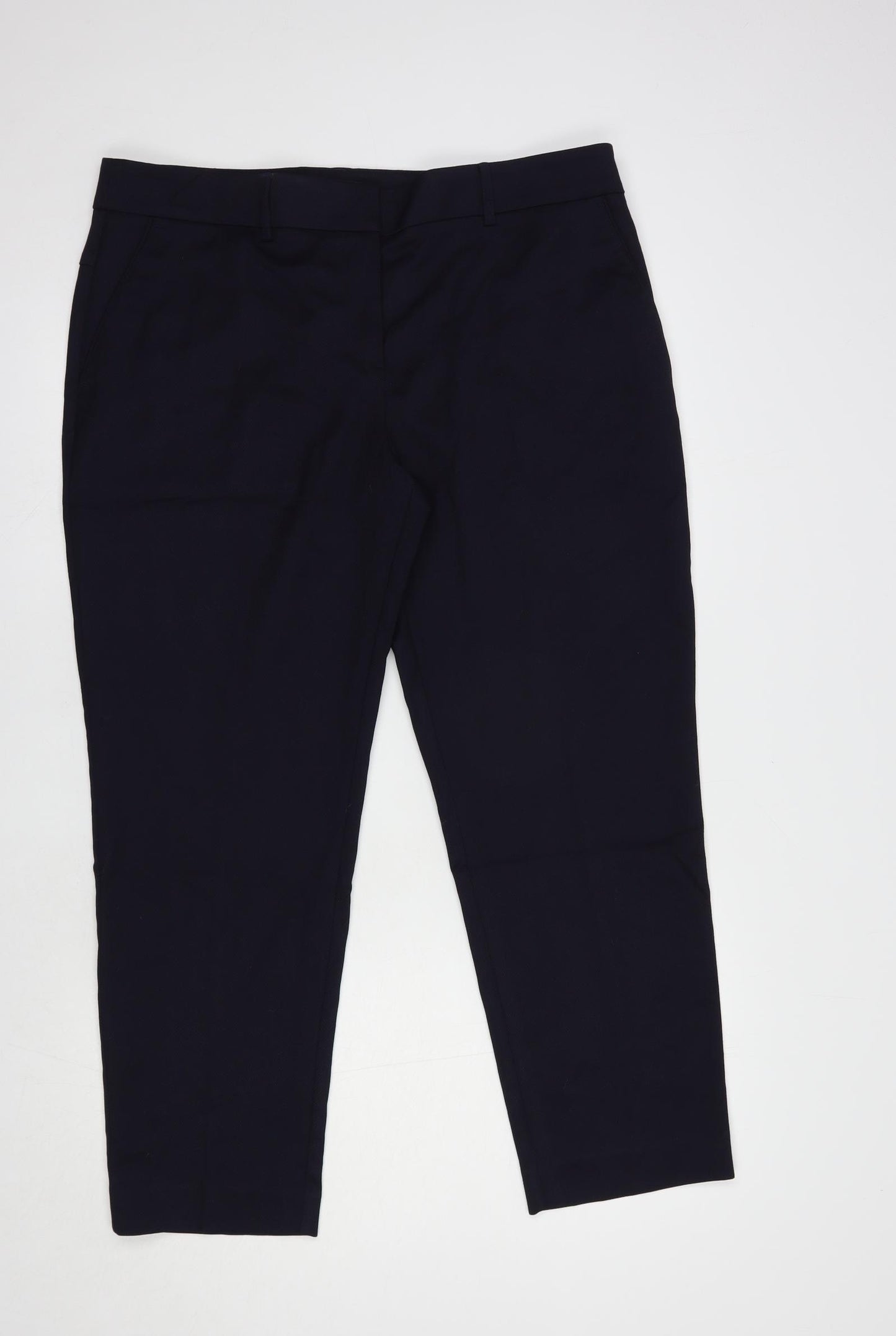 NEXT Womens Blue  Polyester Dress Pants Trousers Size 16 L27 in Regular Hook & Eye