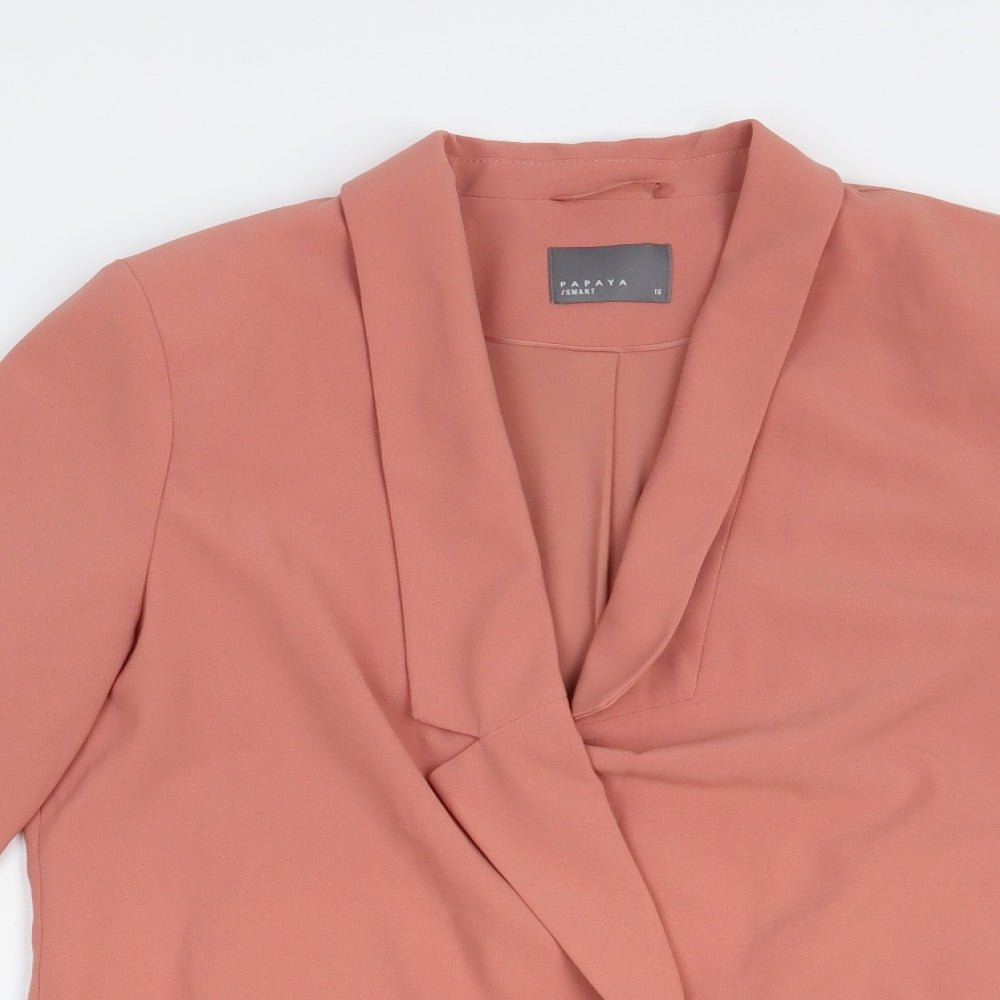 Papaya Womens Pink   Jacket Blazer Size 16