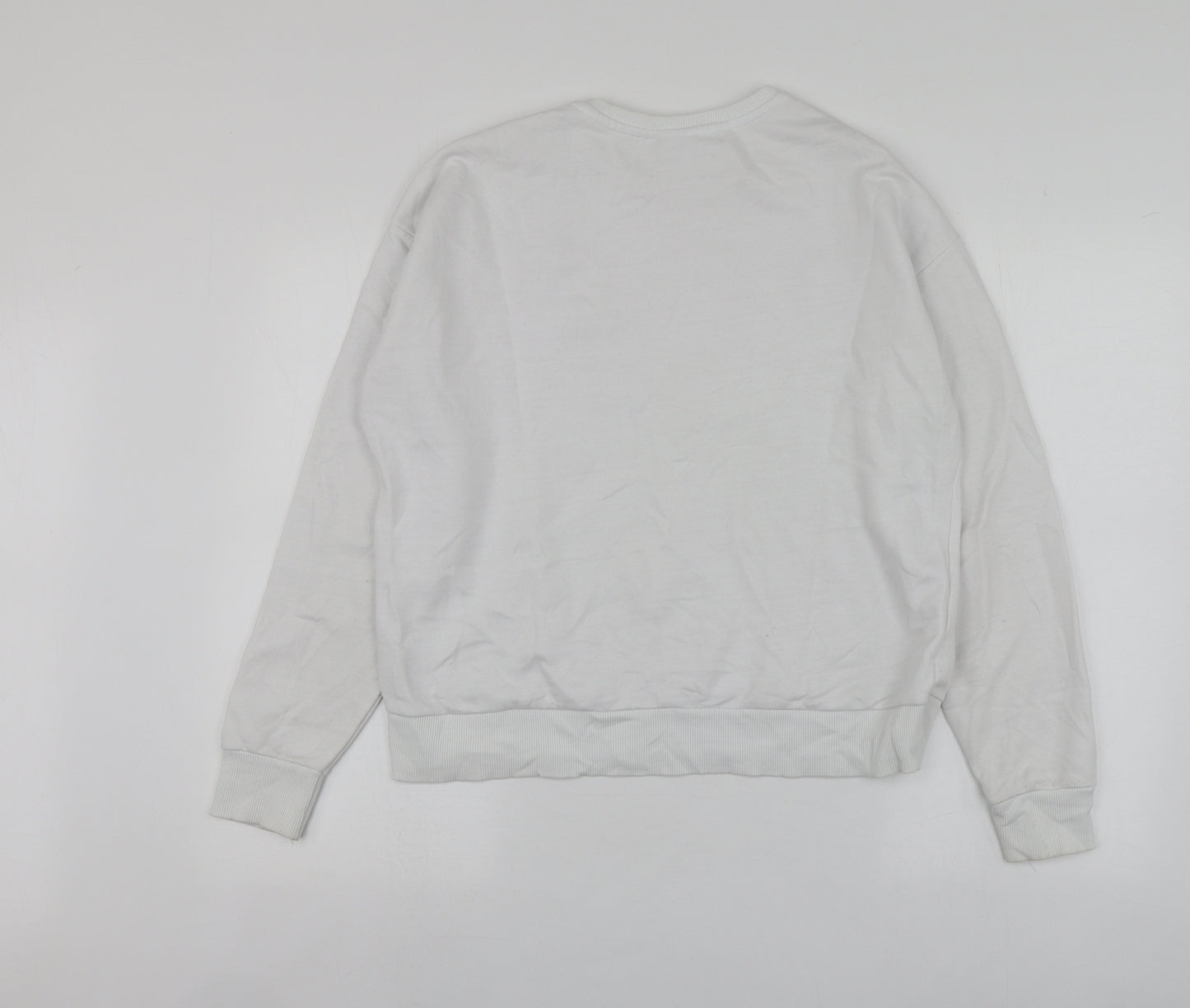 Priamrk Womens White Geometric Cotton Pullover Hoodie Size S   - Mickey Mouse