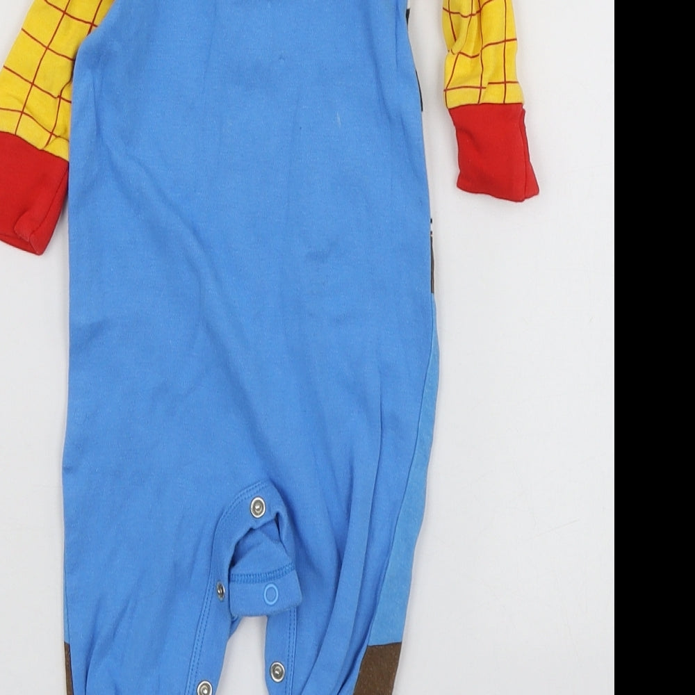 Disney Boys Blue Geometric 100% Cotton Babygrow One-Piece Size 0-3 Months   - Toy Story