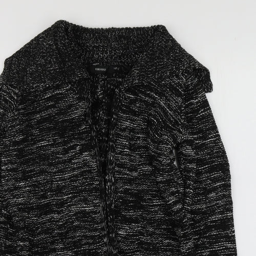 Forever21 Womens Grey V-Neck  Acrylic Cardigan Jumper Size M