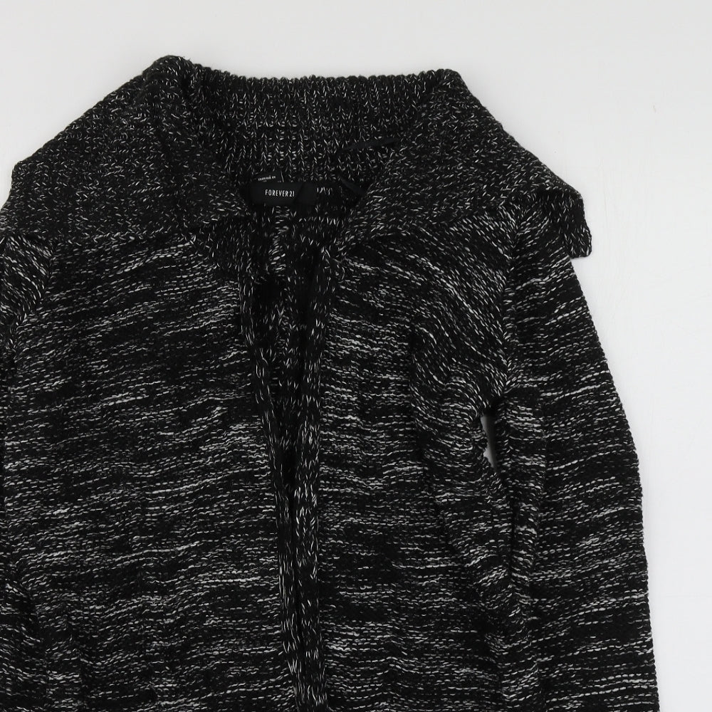 Forever21 Womens Grey V-Neck  Acrylic Cardigan Jumper Size M
