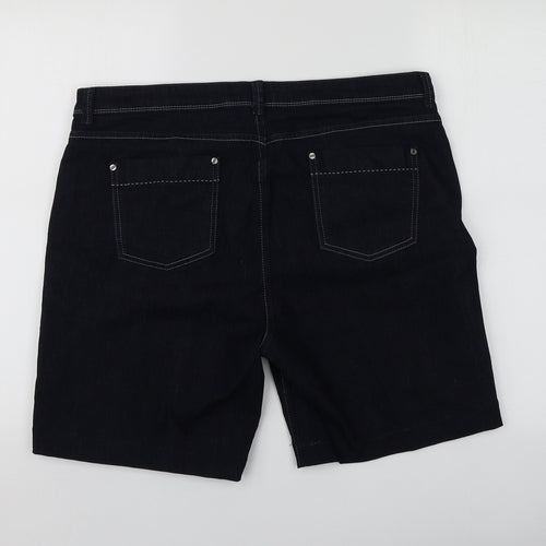 Per Una Womens Blue  Cotton Chino Shorts Size 18  Regular