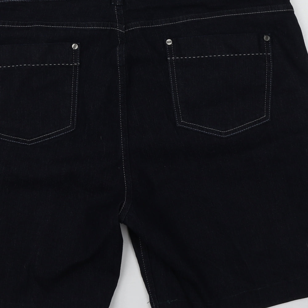 Per Una Womens Blue  Cotton Chino Shorts Size 18  Regular