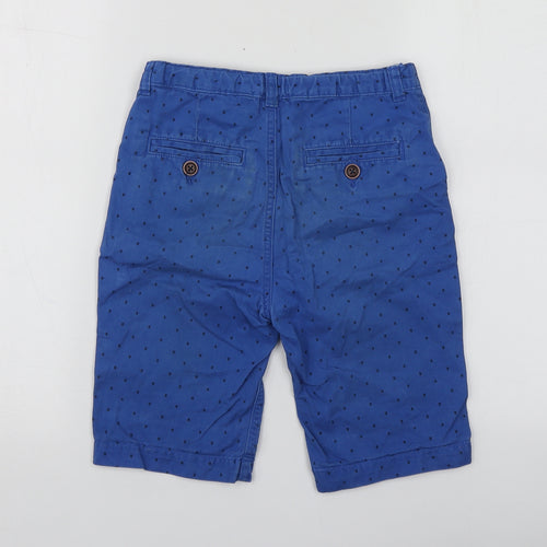 George Boys Blue Geometric Cotton Cargo Shorts Size 8-9 Years  Regular