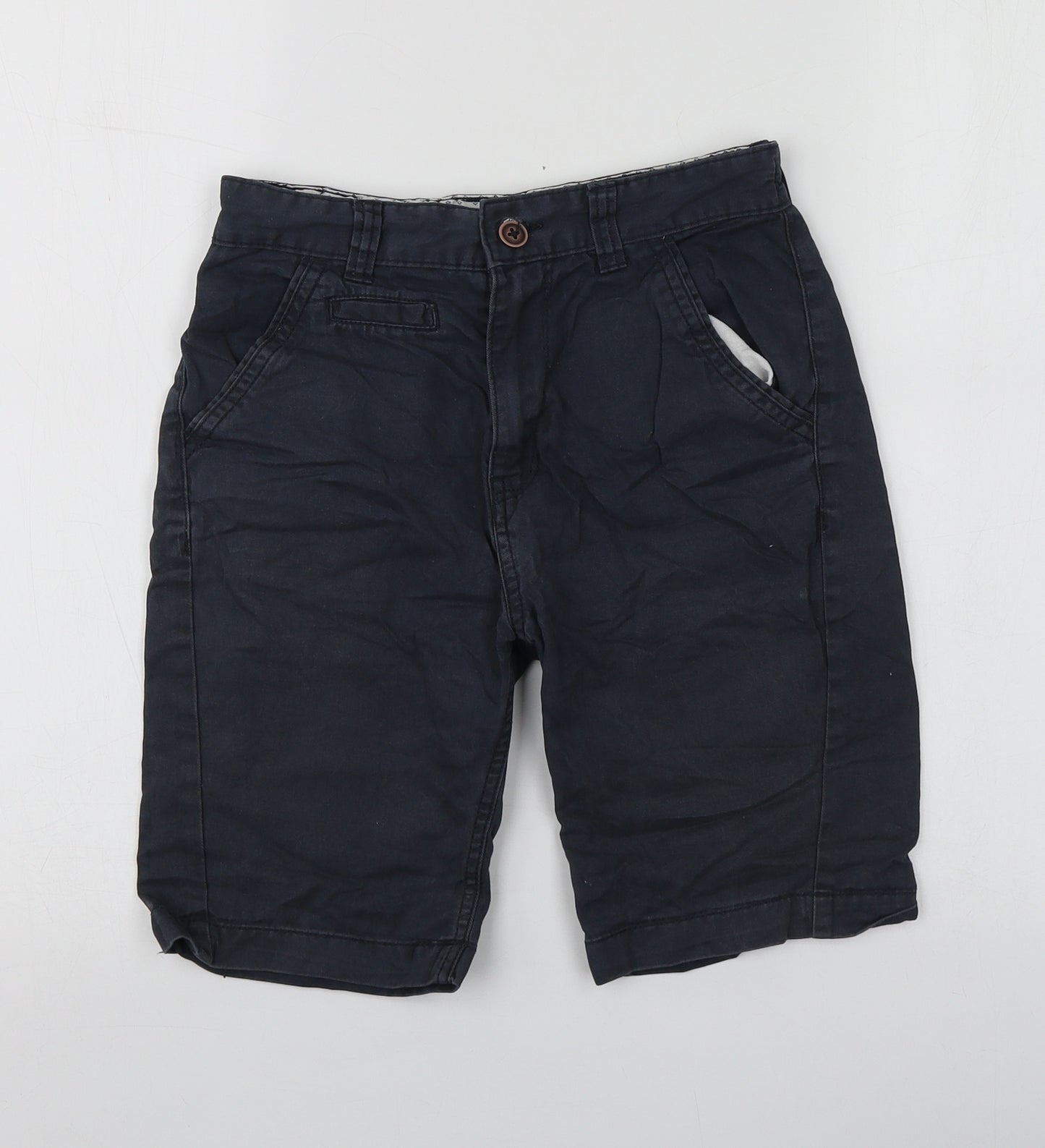 George Boys Grey  Cotton Chino Shorts Size 9-10 Years  Regular
