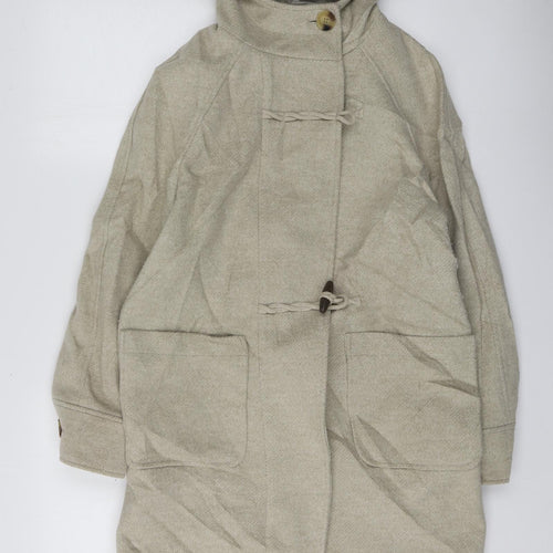 M&S Womens Beige   Pea Coat Coat Size 8
