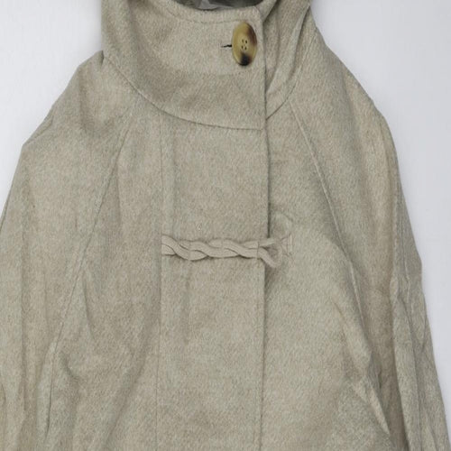 M&S Womens Beige   Pea Coat Coat Size 8