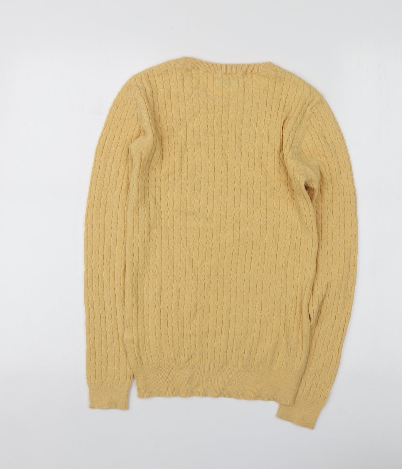 Papaya Womens Yellow Round Neck  Viscose Pullover Jumper Size 8