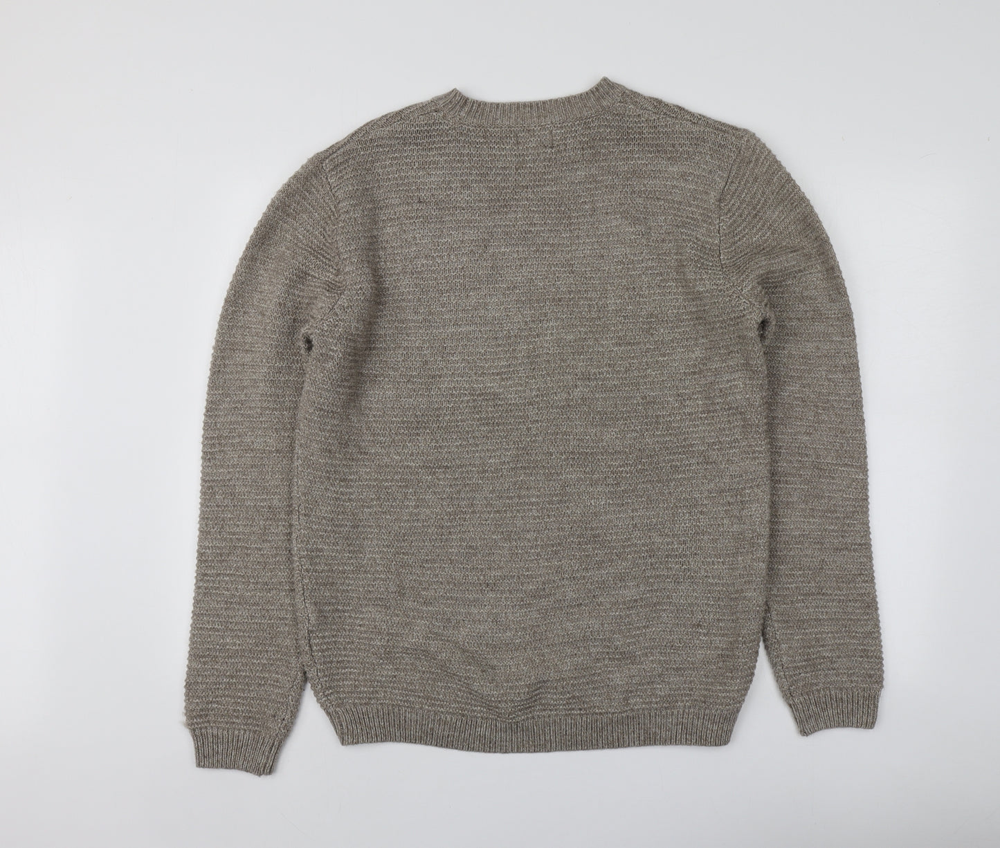 NEXT Mens Brown Round Neck  Acrylic Pullover Jumper Size M