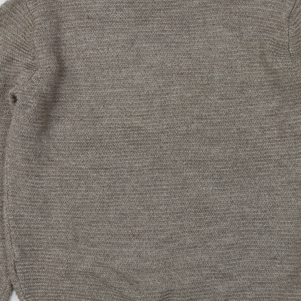 NEXT Mens Brown Round Neck  Acrylic Pullover Jumper Size M