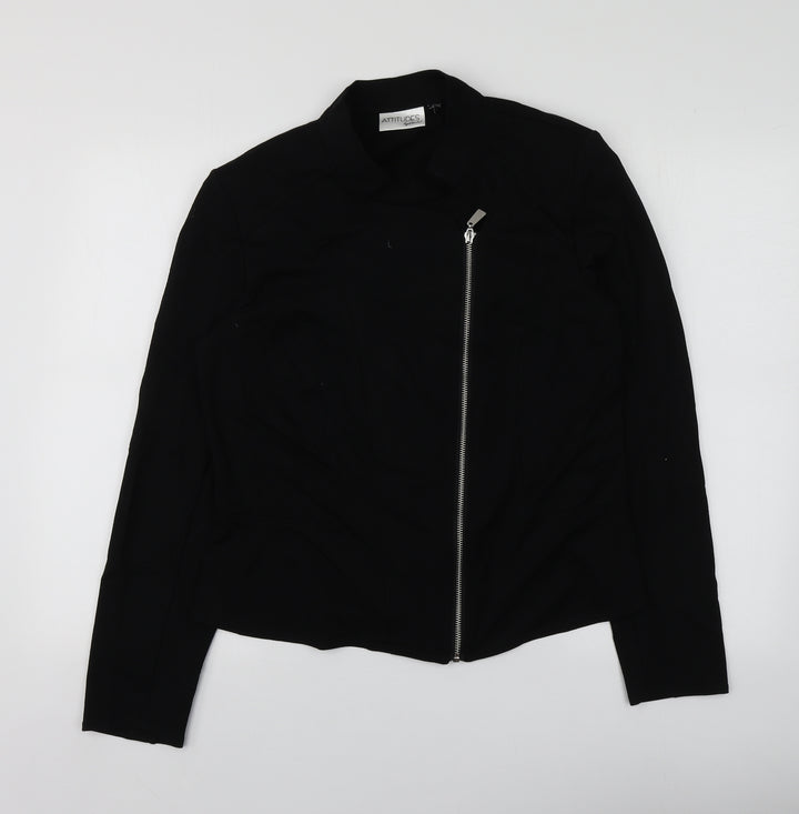 Attitudes Womens Black Jacket Blazer Size S