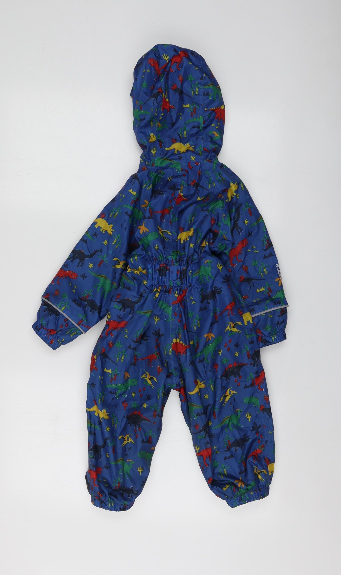 Mountain Warehouse Boys Blue Geometric Polyester Babygrow One-Piece Size 12-18 Months