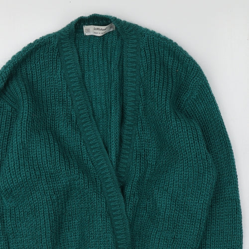 St Michael Womens Green V-Neck  Mohair Pullover Jumper Size 12